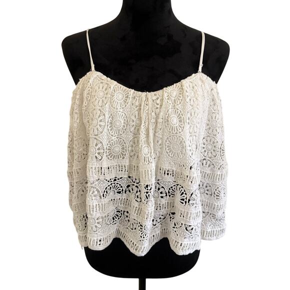 Free People Tops - Free People Sydney Lace Tube Top - Cream/White M